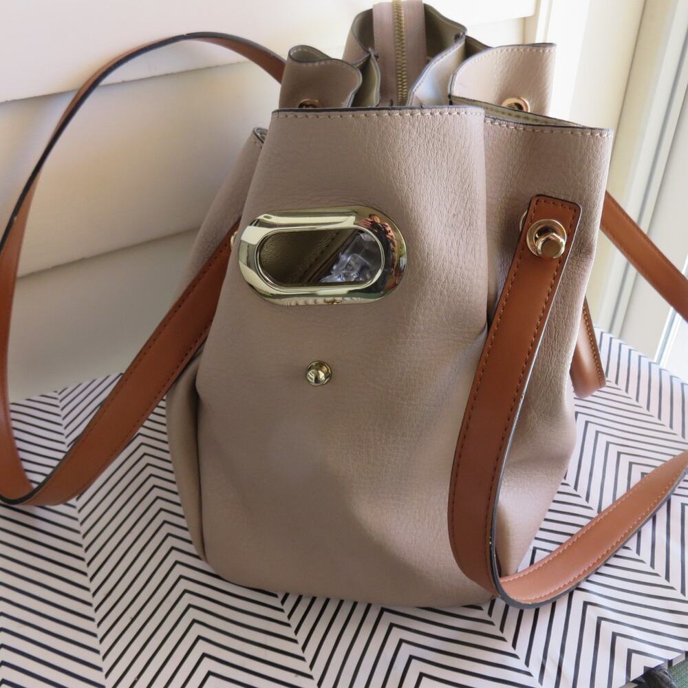 RODE SKO 3-Way Bag Shoulder Bag Faux Leather Gray Coffee Women's - Picture 3 of 12